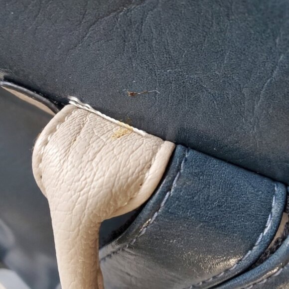 Faux Leather grayish blue back pack - Picture 12 of 12